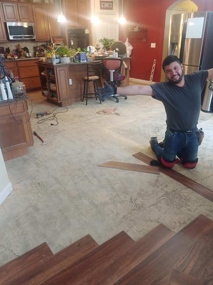Hardwood floor installation